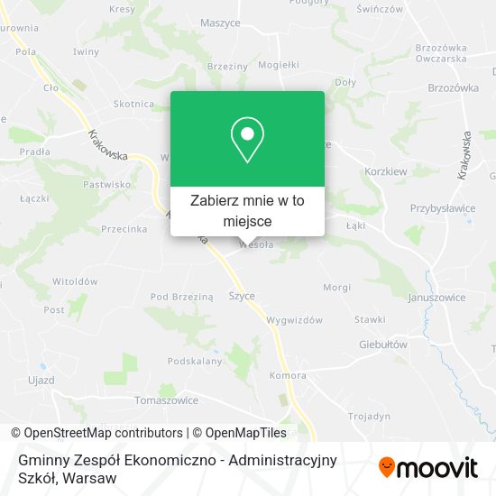 Mapa Gminny Zespół Ekonomiczno - Administracyjny Szkół