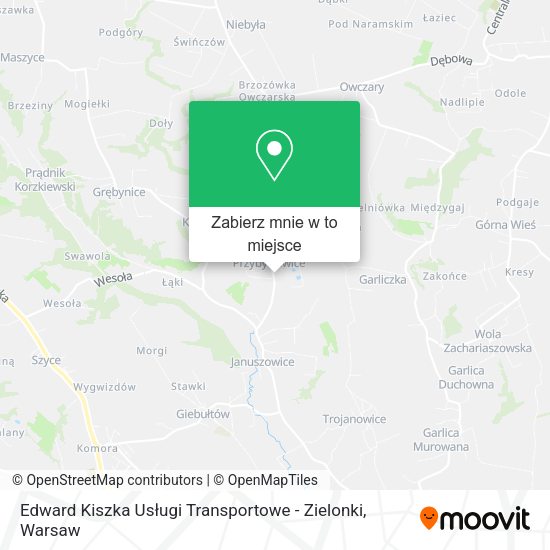 Mapa Edward Kiszka Usługi Transportowe - Zielonki