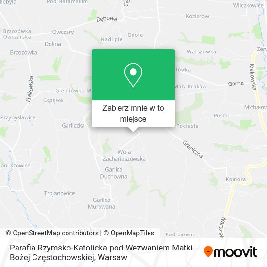 Mapa Parafia Rzymsko-Katolicka pod Wezwaniem Matki Bożej Częstochowskiej