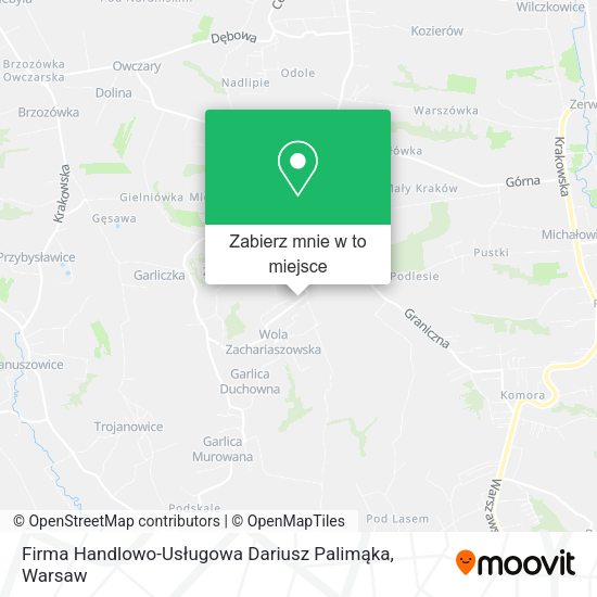 Mapa Firma Handlowo-Usługowa Dariusz Palimąka