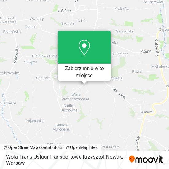 Mapa Wola-Trans Usługi Transportowe Krzysztof Nowak