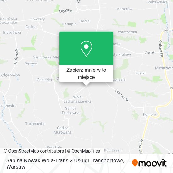 Mapa Sabina Nowak Wola-Trans 2 Usługi Transportowe