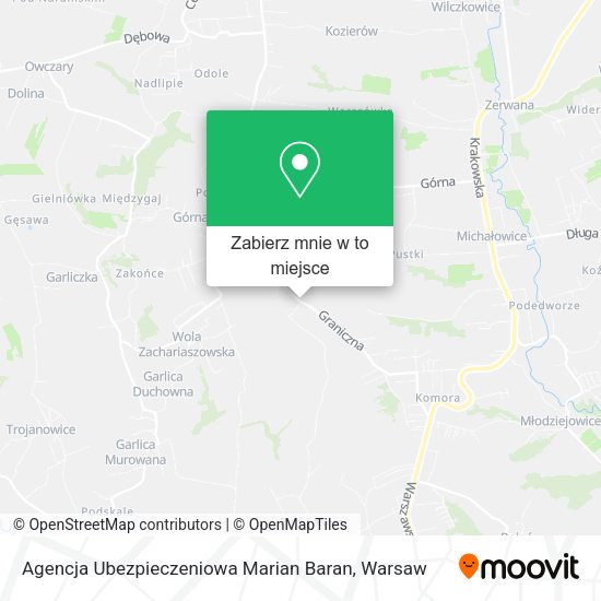 Mapa Agencja Ubezpieczeniowa Marian Baran