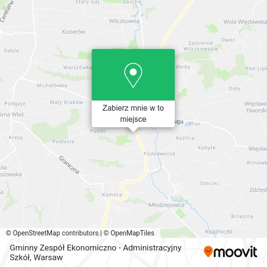 Mapa Gminny Zespół Ekonomiczno - Administracyjny Szkół