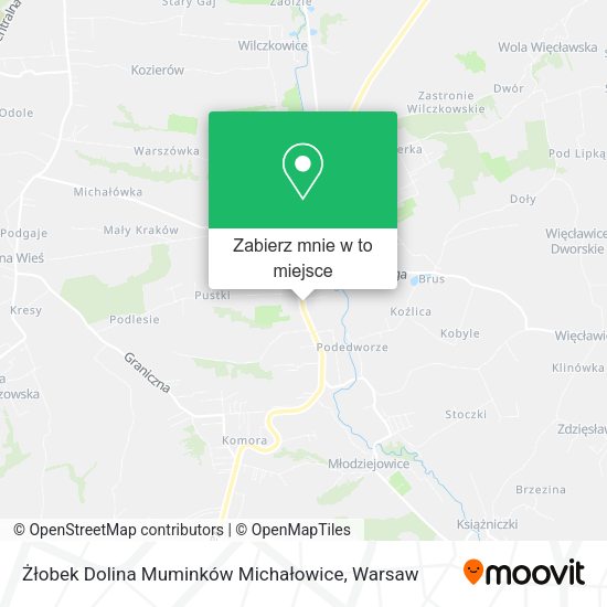 Mapa Żłobek Dolina Muminków Michałowice