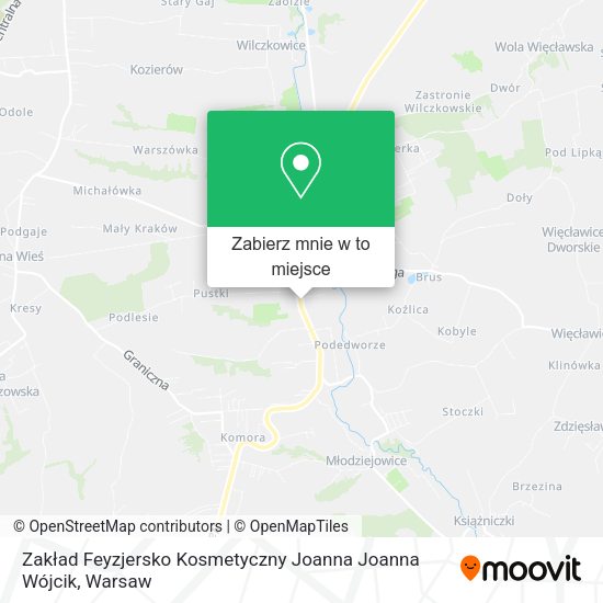 Mapa Zakład Feyzjersko Kosmetyczny Joanna Joanna Wójcik