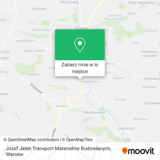 Mapa Józef Jeleń Transport Materiałów Budowlanych