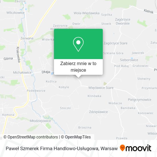 Mapa Paweł Szmerek Firma Handlowo-Usługowa