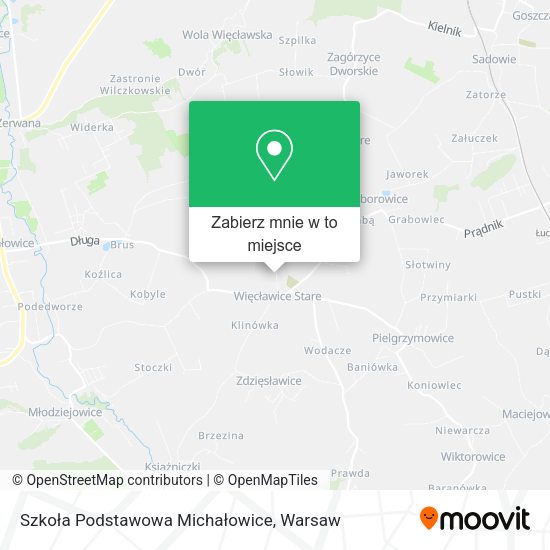 Mapa Szkoła Podstawowa Michałowice