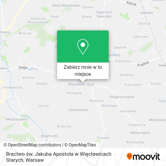 Mapa Bractwo św. Jakuba Apostoła w Więcławicach Starych