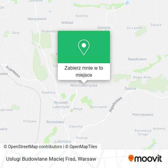 Mapa Usługi Budowlane Maciej Fraś