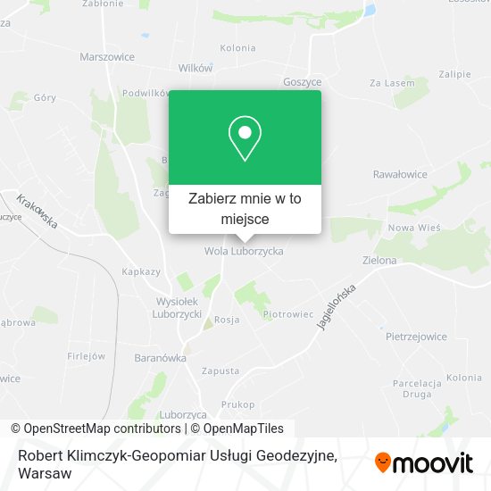 Mapa Robert Klimczyk-Geopomiar Usługi Geodezyjne