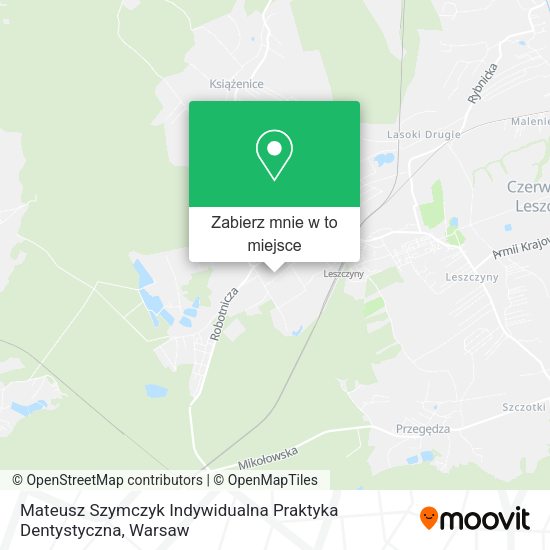 Mapa Mateusz Szymczyk Indywidualna Praktyka Dentystyczna