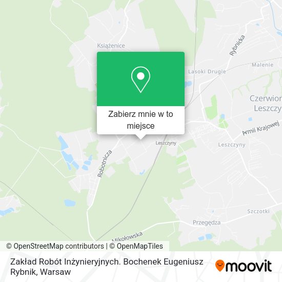 Mapa Zakład Robót Inżynieryjnych. Bochenek Eugeniusz Rybnik