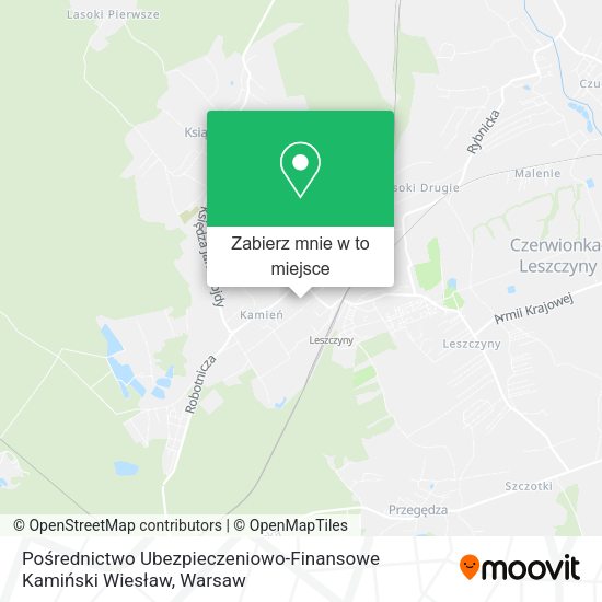 Mapa Pośrednictwo Ubezpieczeniowo-Finansowe Kamiński Wiesław