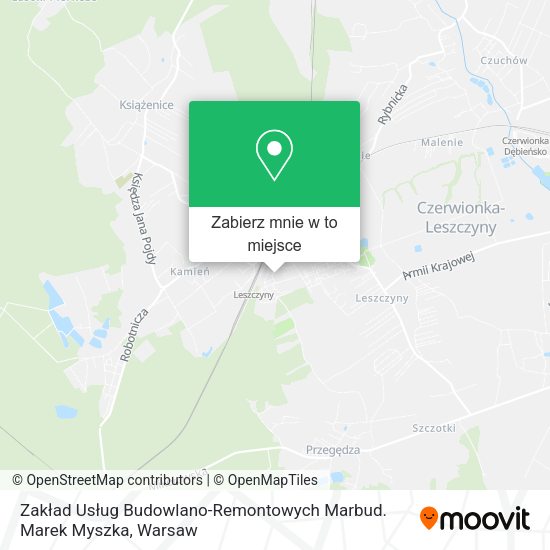 Mapa Zakład Usług Budowlano-Remontowych Marbud. Marek Myszka