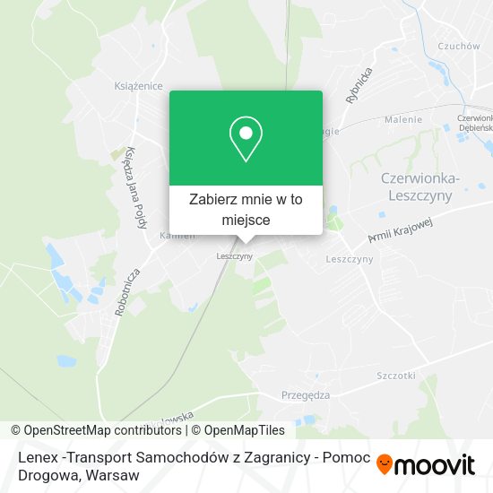 Mapa Lenex -Transport Samochodów z Zagranicy - Pomoc Drogowa