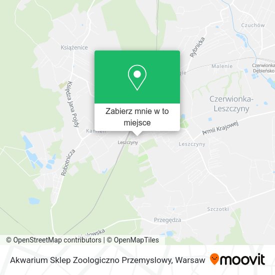 Mapa Akwarium Sklep Zoologiczno Przemyslowy