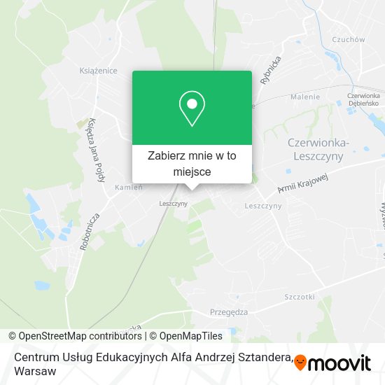 Mapa Centrum Usług Edukacyjnych Alfa Andrzej Sztandera