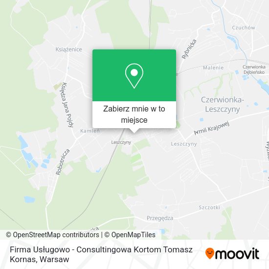 Mapa Firma Usługowo - Consultingowa Kortom Tomasz Kornas