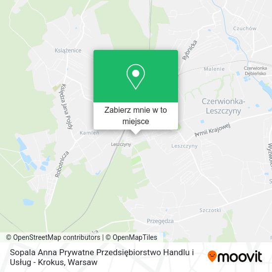 Mapa Sopala Anna Prywatne Przedsiębiorstwo Handlu i Usług - Krokus