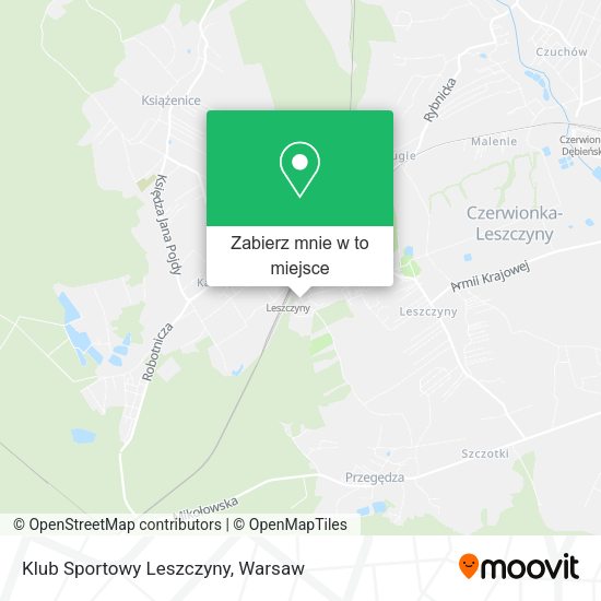 Mapa Klub Sportowy Leszczyny