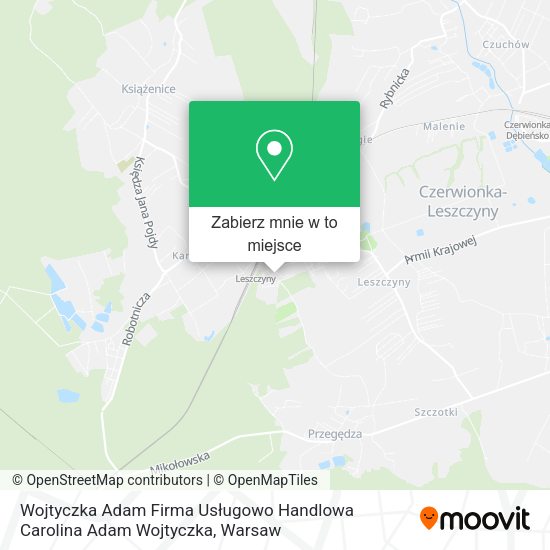 Mapa Wojtyczka Adam Firma Usługowo Handlowa Carolina Adam Wojtyczka