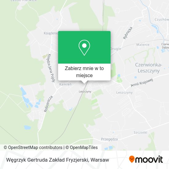 Mapa Węgrzyk Gertruda Zakład Fryzjerski