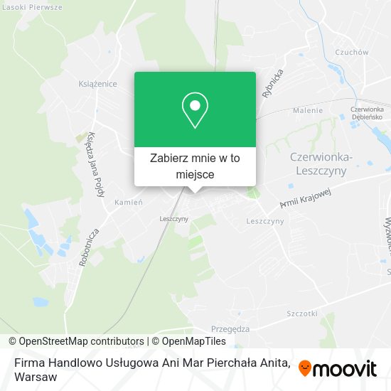 Mapa Firma Handlowo Usługowa Ani Mar Pierchała Anita