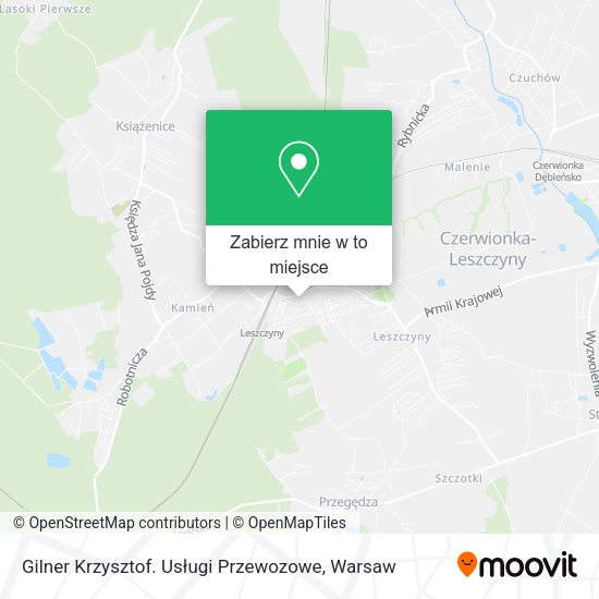 Mapa Gilner Krzysztof. Usługi Przewozowe