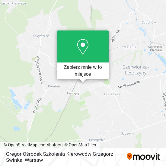 Mapa Gregor Ośrodek Szkolenia Kierowców Grzegorz Swinka