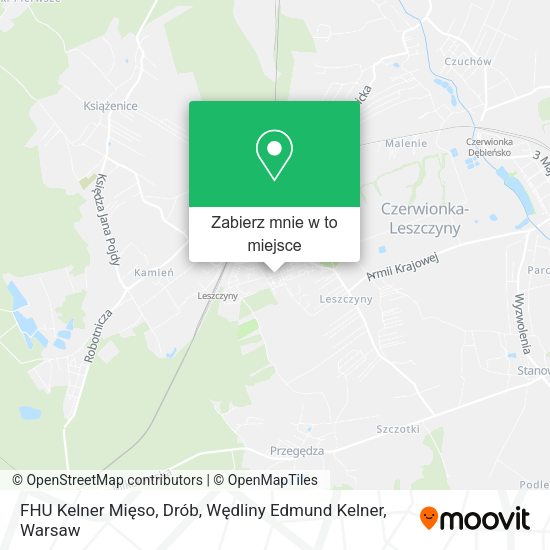 Mapa FHU Kelner Mięso, Drób, Wędliny Edmund Kelner