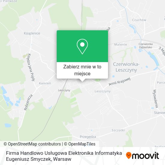 Mapa Firma Handlowo Usługowa Elektronika Informatyka Eugeniusz Smyczek