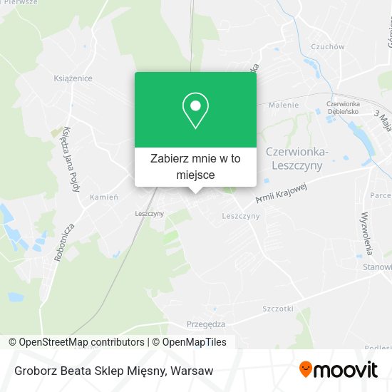 Mapa Groborz Beata Sklep Mięsny