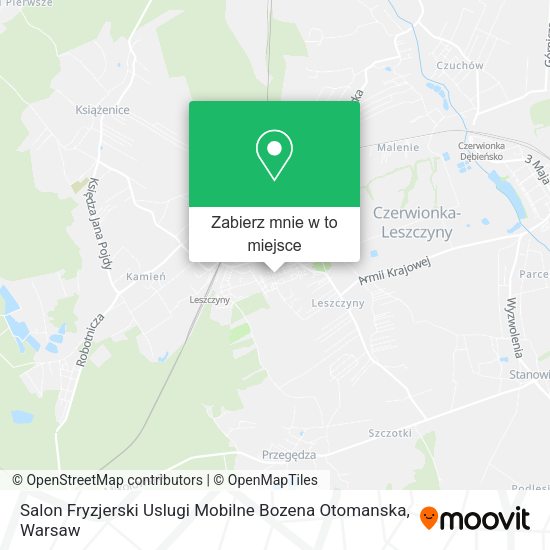 Mapa Salon Fryzjerski Uslugi Mobilne Bozena Otomanska