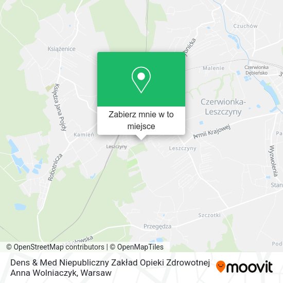 Mapa Dens & Med Niepubliczny Zakład Opieki Zdrowotnej Anna Wolniaczyk