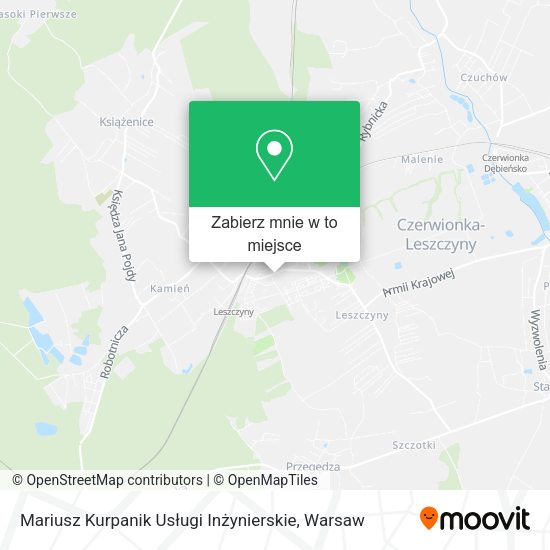 Mapa Mariusz Kurpanik Usługi Inżynierskie