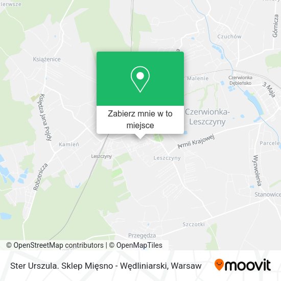 Mapa Ster Urszula. Sklep Mięsno - Wędliniarski