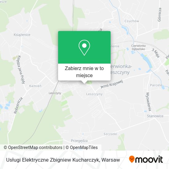 Mapa Usługi Elektryczne Zbigniew Kucharczyk