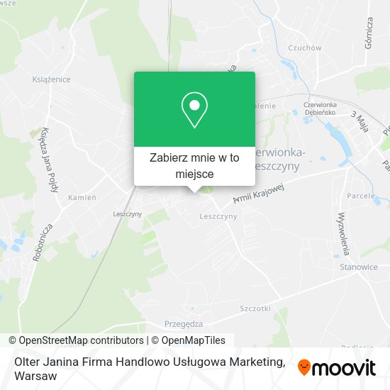 Mapa Olter Janina Firma Handlowo Usługowa Marketing