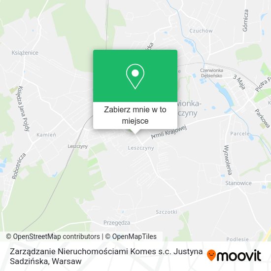 Mapa Zarządzanie Nieruchomościami Komes s.c. Justyna Sadzińska