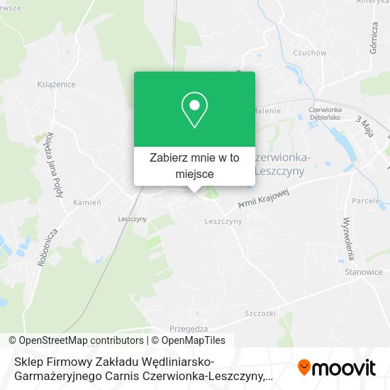 Mapa Sklep Firmowy Zakładu Wędliniarsko-Garmażeryjnego Carnis Czerwionka-Leszczyny