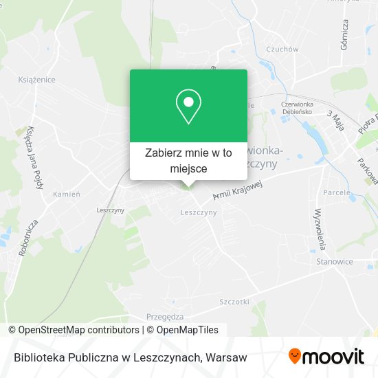 Mapa Biblioteka Publiczna w Leszczynach