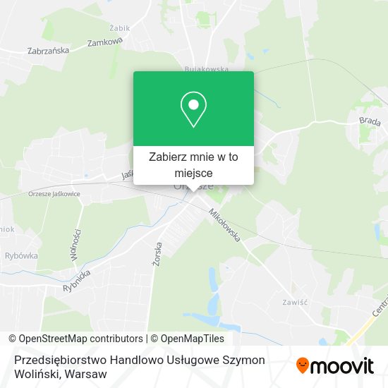 Mapa Przedsiębiorstwo Handlowo Usługowe Szymon Woliński