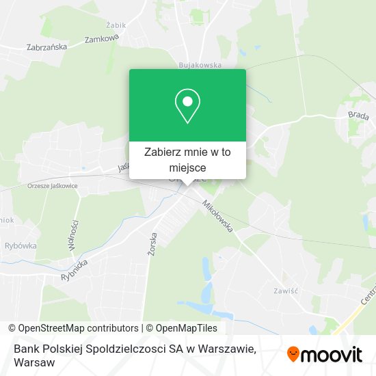 Mapa Bank Polskiej Spoldzielczosci SA w Warszawie