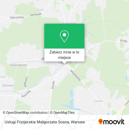 Mapa Usługi Fryzjerskie Małgorzata Sosna