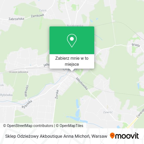 Mapa Sklep Odzieżowy Akboutique Anna Michoń