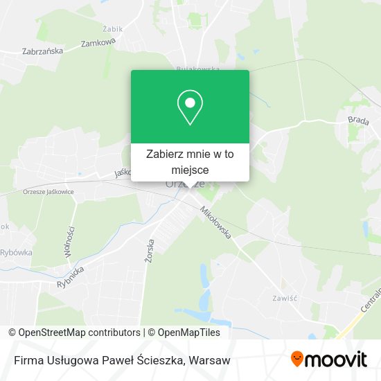 Mapa Firma Usługowa Paweł Ścieszka