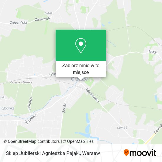 Mapa Sklep Jubilerski Agnieszka Pająk.