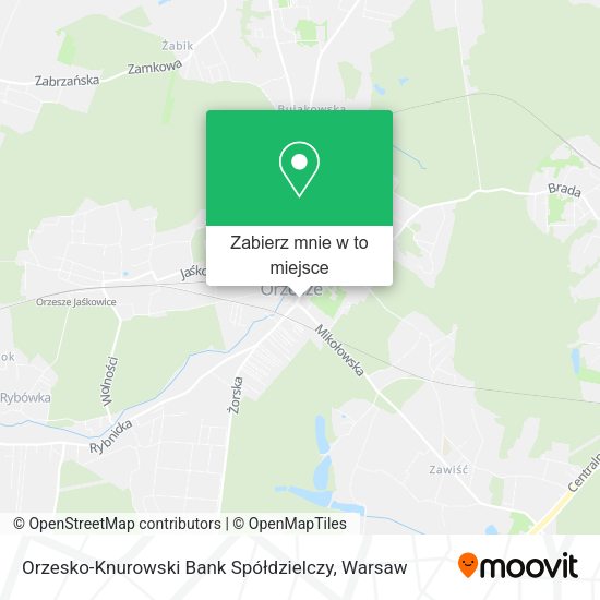 Mapa Orzesko-Knurowski Bank Spółdzielczy